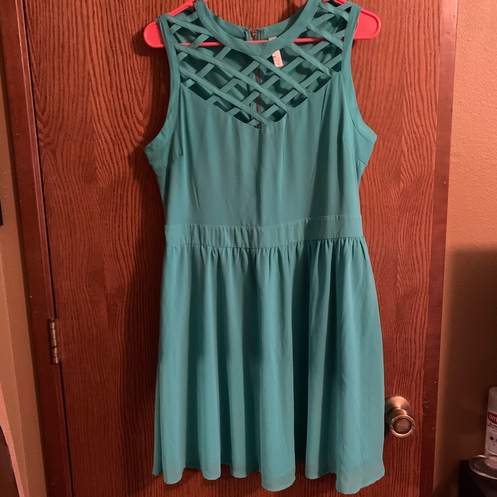 Turquoise short dress